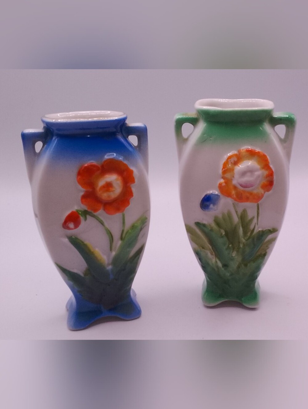 pair of Miniature Art Deco Porcelain Vase occupied  Japan
